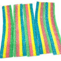 Bande de bonbons gélifiés larges et plats, enduites de poudre acidulée, directement de l'usine, en boîte, OEM, marque privée, vente en gros, importateur