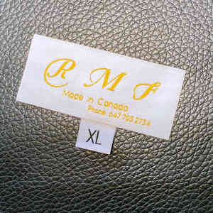 Abbigliamento personalizzato eco-friendly tessuto tessuto In poliestere etichette personalizzate con Logo cucito-In tessuto etichette appese ricamate - Product Image 5