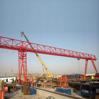 Grue portique à double poutre, directe usine, 2 à 16 tonnes, télécommandée, pour construction industrielle, avec moteur et boîte de vitesses, portée 5m-35m, 20m