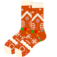 Nouvelles chaussettes de Noël fantaisie en coton jacquard 200N, chaussettes de Noël originales, chaussettes de fête, vente en gros, chaussettes festives personnalisées