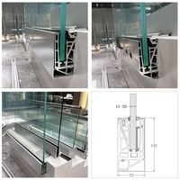 Balustrade extérieure en verre trempé de 12-20 mm pour escaliers de maison résidentielle, fixation murale avec pince en U
