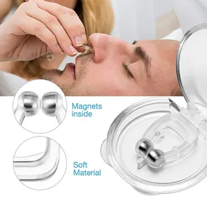 Perangkat Klip Hidung Anti-dengkur Penjualan Terbaik Silikon Magnetic Berhenti Mendengkur Kit Apnea Tidur Klip Hidung Anti Mendengkur Klip Hidung