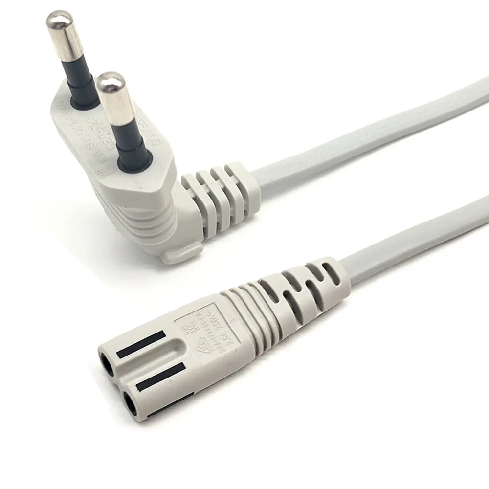KC KTL Approved 1m-10m Customized 2 Pin PC Computer Power Cord 2 Prong Monitor Printer AC Electric Korea Plug