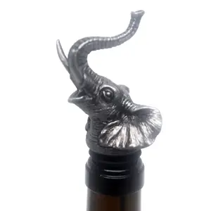 Factory Wholesale Custom Logo Animal Shape Head Wine Accessories Stopper Red Wine Bottle Pourer