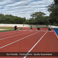Surface de piste synthétique poreuse pour installations sportives municipales, approuvée IAAF, 15 mm, haute performance pour l'Europe, projets écologiques