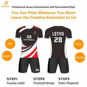 Camiseta de <span class=keywords><strong>Fútbol</strong></span> Personalizada con Nombre y Número, Transpirable, de Secado Rápido, con Nombre/Logotipo del Equipo Personalizado, Manga Corta para Hombres, Mujeres y Adultos, para Uso en Verano - Product Image 3