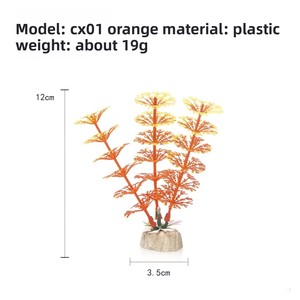 Décoration d'aquarium en résine colorée avec de petites plantes artificielles en sachets - Product Image 4