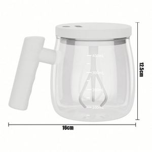 Taza de Café de Vidrio de Nuevo Estilo con Escala, Taza de Vidrio Portátil con Agitación Automática y Logotipo Personalizado - Product Image 3