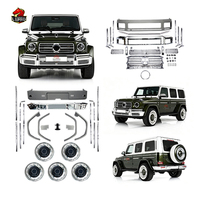 Pare-chocs de voiture en fibre de carbone sèche et électroplaqué, version rétro, pour Mercedes-Benz Classe G W464 W465, kit carrosserie large pour modification automobile