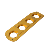 Adaptateur de collecteur d'admission CNC en aluminium billette ITB, anodisé or, pour moteur de course, brochage en acier inoxydable