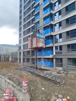 Plateforme élévatrice de chantier portable à télécommande, cage simple, treuil de chantier