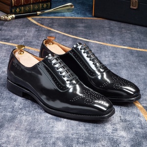 Chaussures Oxford en cuir personnalisées pour hommes, collection automne 2026, à lacets, semelle extérieure en caoutchouc, rehaussantes, pour affaires - Product Image 6