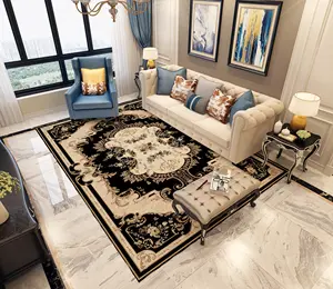 Top Sale Thick Persian Plush Faux Wool Luxury Carpet Tile And Area Rug For Living Room