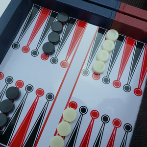Bộ trò chơi lớn 6 trong 1 với hộp da backgammon cờ vua Domino nhiều trò chơi trong một bộ trò chơi trên bàn - Product Image 6