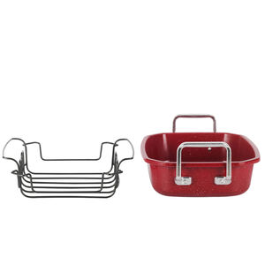 Compatible avec toutes les tables de cuisson, rôtissoire antiadhésive, grande rôtissoire à dinde avec support - Product Image 3