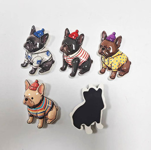Aimants de réfrigérateur personnalisés en diatomite 3D, bouledogue français, aimants de réfrigérateur en diatomite mignons, décoration de la maison, cadeau - Product Image 4