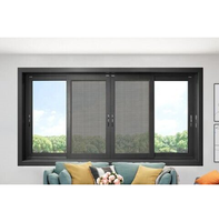 Ventanas Corredizas de Aluminio y Vidrio Pequeñas de Color Champán, Diseño Moderno para Ventanas de Casa, Precio de Fabricante, en Venta