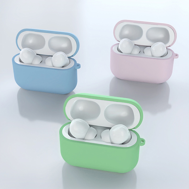 Simplicity Secure Liquid Silicone Sleeve for Airpods Pro Charging Case With Buckle for Shockproof Fall Resistance Case