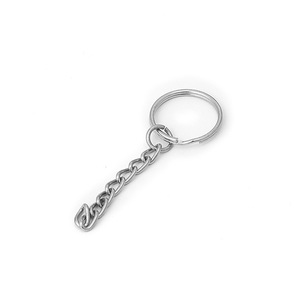 Porte-clés en acier inoxydable, ouverture de 20mm, chaîne à 8 maillons pour clé de voiture, accessoire pour usage domestique, partie métallique chromée - Product Image 2