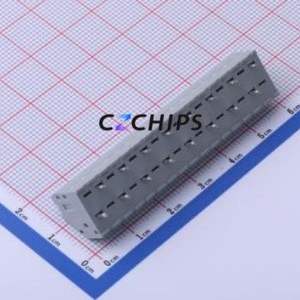 250-216 Spring Terminal Block Through hole Component (THT),P=3.5mm Connector 1x16P 3.5mm Gray 16P - Product Image 2