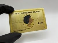 Carte de visite en métal personnalisée, gravée au laser, finition mate, puce NFC, carte intelligente, design moderne Feng Shui, cadeau d'entreprise, vente en gros