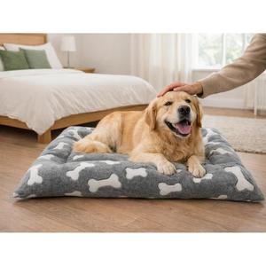 Lit pour chien Yommy, gris, design os, antidérapant, durable, tailles S, M, L - Product Image 4