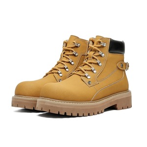 Botas con suela gruesa, aumento de altura, diseño cómodo de caña alta, estilo retro de motocicleta, con cordones, para montañismo al aire libre. - Product Image 5