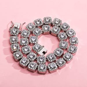 Collier de tennis <span class=keywords><strong>solitaire</strong></span> de grande taille de 14 "15", collier ras du cou de 10mm, bijoux de mode hip hop, cadeau pour femmes, nouveau - Product Image 5