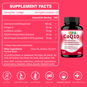 Superior Absorption COQ10 Softgels with Omega 3s Bioperine Support Cardiovascular System Coq10 Capsules Softgels - Product Image 6