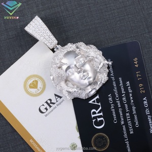 จี้เมดูซ่า เครื่องประดับแฟชั่น เพชรโมอิสซาไนต์ VVS จี้เงินแท้ S925 พร้อมสร้อยแบบ Iced Out - Product Image 5