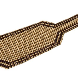 Coussin de siège en perles de bois, support dorsal massant pour siège individuel, en bois de Hinoki, perles noires et blanches, pour chaise de voiture ou de bureau - Product Image 2