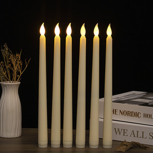 <span class=keywords><strong>Bougie</strong></span> LED à longue <span class=keywords><strong>tige</strong></span> en spirale, mèche 3D, alimentée par piles, sans flamme, décorative, en plastique, lumières d'ambiance pour la décoration <span class=keywords><strong>de</strong></span> la maison - Product Image 6