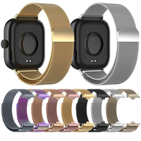 Bracelet de montre en acier inoxydable pour Redmi watch4 Bracelet milanais magnétique pour Mi band8/9 pro bracelet milanais en métal