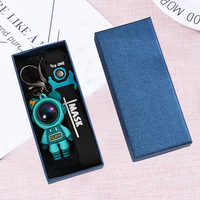 Individuelles Logo Schwarze Starre Karton-Geschenkbox Schlüsselanhänger-Verpackungsbox Mit Schaumstoffeinlage Großhandel