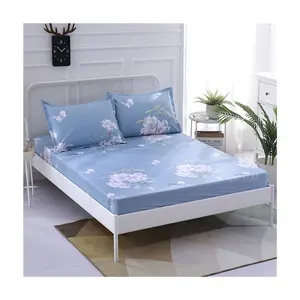 Sábana plana ajustada con estampado Floral colorido para dormitorio de niñas, de 4 piezas ropa de cama, venta al por mayor