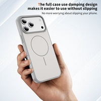 Étui de téléphone portable magnétique de luxe en TPU avec protection intégrale antichoc, sangle de téléphone et boutons métalliques pour Phone 17 Pro Max 17 Air