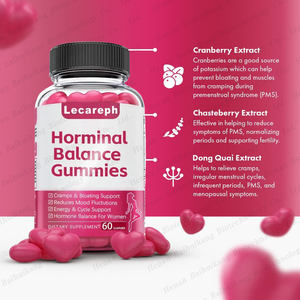 Private Label donne equilibrio ormonale Gummies Premium Balance integratore probiotico PMS vitamine sollievo crampi mestruali - Product Image 3