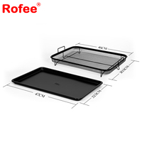 Panier de cuisson en métal pour four, grille de cuisson, friteuse à frites, 47x32.5cm, compatible gaz et induction, résistant à la chaleur, antiadhésif, 2.0-3.0L