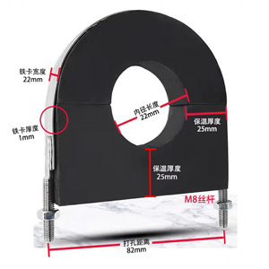Support de tuyau en caoutchouc et plastique rectangulaire sur mesure, facile à installer, pour montage mural, pièces HVAC - Product Image 2