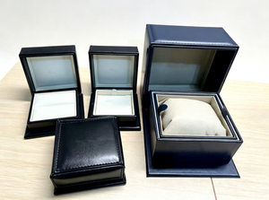 Luxury Leatherette <b>Watch</b> Box <b>Set</b> with Faux Suede Lining and Snap Closure Rectangle Shape Protective Packaging for Single <b>Watch</b> - Product Image 4