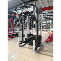 Machine Smith multifonctionnelle 3-en-1 en acier de qualité supérieure avec cadre supérieur pour exercices de vol d'oiseau et pile de poids de 70-120 kg
