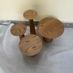 Table basse ronde en placage de bois, style moderne minimaliste, marque TR, pour la décoration de la maison, ensemble de meubles de salon - Product Image 5