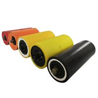 Rouleau de convoyeur en HDPE avec revêtement en polyuréthane, roulements SKF/FAG à double étanchéité, résistant à la corrosion pour convoyeur à bande industriel