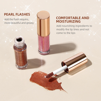 Gloss à lèvres liquide nacré vegan en gros, 12 couleurs, brillant fin, imperméable, hydratant, effet repulpant, gloss à lèvres fruité, taille standard