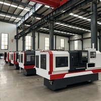 Machine-outil CNC entièrement automatique à banc horizontal, mini-tour CNC à entraînement central pour l'usinage en série d'arbres d'ingénierie