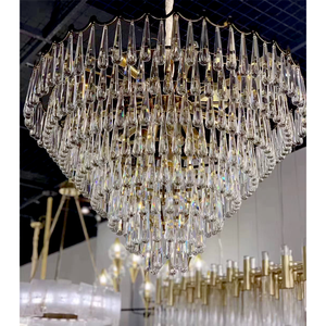 Lampadario di Cristallo a Goccia Personalizzabile, Moderno e Lussuoso, per Soggiorno e <span class=keywords><strong>Sala</strong></span> Banchetti - Product Image 1