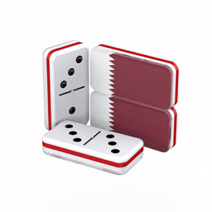 <span class=keywords><strong>Dominos</strong></span> et jeux en acrylique entièrement personnalisés, impression UV, <span class=keywords><strong>drapeau</strong></span> du Qatar superposé, <span class=keywords><strong>dominos</strong></span> taille professionnelle - Product Image 2