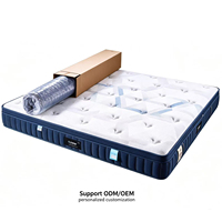Colchón de Espuma Viscoelástica con Resortes Ensacados para Cama King, Económico, Envasado al Vacío, para Hotel y Dormitorio