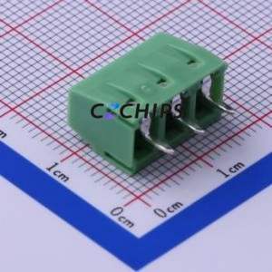 KF127-5.0-3P Screw Terminal Block Through hole Component (THT),P=5mm Connector 1x3P 5mm Green Through Hole - Product Image 2