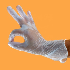 2019 special offer Transparent/blue disposable examination Pvc vinyl gloves powder free - Product Image 3